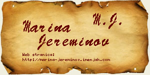 Marina Jereminov vizit kartica